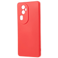 Pikkukuva 3 / 5: Oppo Reno10 5G kumisoidulle TPU- phone case Candy Color Fiber Lining putoamisen estävä cover Red