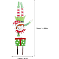 Pikkukuva 5 / 5: Joulutonttupuutarhan paalu, juhlapihan koristelu, metallisen metallitontun puutarhan paalu, joulupihan kyltit, joulukoristeet Christmas Elf 2