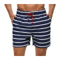 Miniatyrbild 1 av 2: Nya badbyxor för män med tryck, Quick Dry Beach Shorts med fickor style 1 L