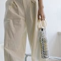 Miniatyrbillede 4 af 4: Glimtende Diamant Rhinestones Vintaske Elastisk Net Robust Håndtag Bryllupsgaver White