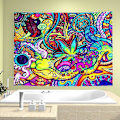 Pikkukuva 3 / 5: Psykedeelinen kuvakudos Trippy Abstrakti Peitto riippuva kodin seinäkoristelu 150x130cm