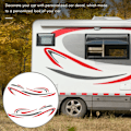 Pikkukuva 4 / 5: RV- asuntoauton yleinen runko-tarra DIY-tarra koristelu perävaunulle Red  Gray