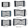 Miniatyrbillede 2 af 5: Bil Ryg Bag Bagagerum Opbevaring Net Sæde Elastisk Snor Net Magic Sticker Mesh Opbevaring Taske Auto Organizer Tilbehør Ryg Taske - Opbevaring Oprydning 25 x 40cm
