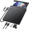 Miniatyrbillede 1 af 5: Ekstern CD DVD-drev til Windows 11 10 bærbar computer, USB 3.0 og Type-C bærbart CD DVD +/-RW ROM-drev B
