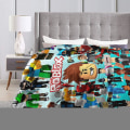 Miniatyrbild 5 av 5: Robloxs filt Ultramjuk mikrofleecefilt Lovely Throw Blanket Fit Bäddsoffa Soffa För Vuxet Barn Varm Slängfilt. -n473 80x60in 200x150cm