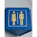 Miniatyrbild 4 av 5: 2st toalettsymbol Självhäftande badrumsskylt Toalettdörrskylt för hotell, kontor, hem Wc-plakett