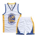 Stephen Curry #30 Basketballdraktsett Warriors Uniform for Barn og Ungdom Hvit - Perfekt Hvit White M (130-140CM)
