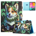 Miniatyrbild 1 av 5: För Samsung Galaxy Tab S6 Lite Färgad Ritsömmar Läder Tablet Smart Case Corgi