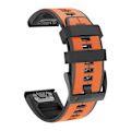 Miniatyrbillede 1 af 5: Rem til Garmin Fenix ​​6x, lettilpasning af bløde silikonebånd Udskiftning til Fenix ​​7x/fenix 6x Pro/fenix 5x/fenix 5x Plus/descent Mk2 Orange Black