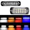 Miniatyrbilde 2 av 5: 6/12led Strobe Varsellys Billig Strobe Grille Blinkende Lightbar Lastebil Bil Beacon Lamp Amber Trafikklys 12v 24v Billys - Varsellys Assem 6LED Blue