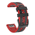 Miniatyrbillede 1 af 5: Rem til Garmin Fenix ​​6x, lettilpasning af bløde silikonebånd Udskiftning til Fenix ​​7x/fenix 6x Pro/fenix 5x/fenix 5x Plus/descent Mk2 Black Red