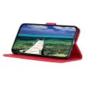 Miniatyrbild 2 av 5: För ZTE Blade A32 Retro Texture Phone case PU Läder Plånboksställ Anti-dropp cover Red