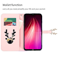 Miniatyrbillede 3 af 5: Nyt Etui Kompatibelt Med Xiaomi Redmi Note 8 Hjortedesigner Mønster Læder Cover