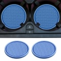 Miniatyrbilde 4 av 4: 2 stk Sklisikker bil Vannkopppute Diamant Rhinestone Gummimatte For Flaskeholder Underlegg Auto Interiør Anti-skli koppholdere 7cm - Drikkeholdere A-Black