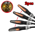 Miniatyrbillede 1 af 4: 2 stk Led Motorcykel Blinklys Lys 12smd Hale Blinker Flydende Vand Blinker Ip68 Vandtæt Motorcykel Blinklys| |
