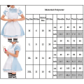 Miniatyrbilde 5 av 5: Kvinners Alice i Eventyrland Kostyme Cosplay Kostyme Pikedress Eventyr Kle seg ut Med Hodeplagg Antrekk Sett Gaver 2XL