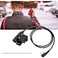 Miniatyrbillede 2 af 5: Radio Headset Adapter - Push To Talk Klar lyd Walkie Talkie høretelefonadapter til udskiftning