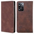 Miniatyrbild 1 av 5: För Oppo A57s 4g / A57e 4g / A57 4g Magnetisk Autoabsorberad anti-scratch Phone case Stativ Pu Läder Dark Brown