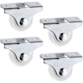 Miniatyrbillede 1 af 5: 8 stk. Faste styrehjul 25 mm Plastmøbler Udskiftning Hjul Hjul Orienteringsskuffe Hjul Hjul 1 Tommer Skuffe Hjul Højde 28 mm Hvid Pp Plas