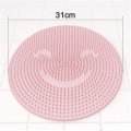 Miniatyrbillede 5 af 5: Lazy Silikone Rygmassagepude Badeværelsesvask Fodmåtte Skridsikre måtter Pink