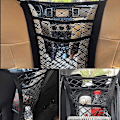Miniatyrbild 3 av 5: 3 lager Bilförvaring Nätväska Organizer Hållare Mesh Säte Rygghängare Trunk Krokar String Kit Auto Interiör Tillbehör Till Bil| | 3