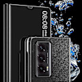 Miniatyrbild 4 av 5: Mirror Surface Anti-dropp phone case för Honor Magic V2 5g Pc View Window Flip Cover med stativ Silver