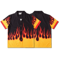 Miniatyrbilde 1 av 5: Menn kvinner tenåringer Loose Fit skjorter med flamme grafikk Style 1 S