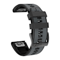 Miniatyrbillede 1 af 5: Rem til Garmin Fenix ​​6x, lettilpasning af bløde silikonebånd Udskiftning til Fenix ​​7x/fenix 6x Pro/fenix 5x/fenix 5x Plus/descent Mk2 Gray Black