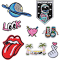 Miniatyrbillede 2 af 2: Broderi Iron-on Patch, Sy-on Patch, 42 stk I Iron-on Patches Broderet badge til tøj T-shirt Jeans Rygsække Diy
