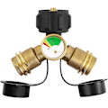 Miniatyrbillede 1 af 4: Propangas Y-splitteradapter 2-vejs Lp-gas T-forbindelse med måler