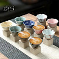 Miniatyrbilde 2 av 5: 100ML Krus av rå keramikk, traktformet kaffekopp med base, varmebestandig, håndlaget, japansk stil, latte, cappuccino, te, espresso, konisk krus, bursdagsgave white