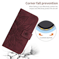 Miniatyrbild 5 av 5: Pu- cover till Honor 90 Lite 5g / X50i 5g, phone case med axelrem Wine Red