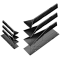 Miniatyrbilde 1 av 5: Polygons Flat 3-i-1 Måleskjeer - 2 Skjeer med 6 Forskjellige Størrelser Black L
