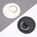 Miniatyrbilde 3 av 4: 4stk Surfebrett Jolle Båt Pvc Patch D Ring Dekk Rigging Sup Rund Ring Pad-yvan White