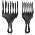 Miniatyrbild 1 av 5: Hair Pick Afro Comb Double Fist Pick Large And Small - Professionellt verktyg för hårstyling