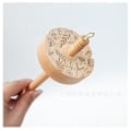 Miniatyrbillede 3 af 3: Top Whorl Spin træspindelsæt, udskåret design garnspinder, håndspinning af uld Starter Plant Fiberspinning-Superb C
