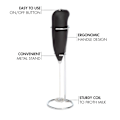 Miniatyrbilde 3 av 5: Melkeskummer Med Stativ Håndholdt Visp Drikke Skummer Mini Blender Mixer Til Kaffe Frappe Bulletproo