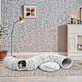 Miniatyrbilde 4 av 4: Kattetunnel Katteseng Hule Med Matte For Innendørs Katt Fret Collapsible Plysj Kattehule Rør Donut Tunnel Multifunksjonelle Katteleker
