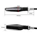 Miniatyrbillede 4 af 4: 2 stk Led Motorcykel Blinklys Lys 12smd Hale Blinker Flydende Vand Blinker Ip68 Vandtæt Motorcykel Blinklys| |