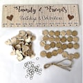 Pikkukuva 4 / 5: Family Birthday Board Plaque Tee itse riippuva puinen syntymäpäivämuistutuskalenteri A c