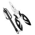 Miniatyrbillede 2 af 5: Fisketangsaks Ny multifunktionsfiskeværktøj Tilbehør Line Lure Cutter A4 Yellow Set