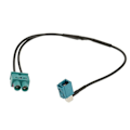 Miniatyrbillede 5 af 5: For Rns 510 310 315 Twin Fakra til Single Fakra bilradioantenneadapter