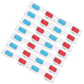 Miniatyrbillede 2 af 2: 100 stk 3d-briller Universal Børn Voksne Røde og blå 3d-spilbriller Filmbriller Anaglyph Pap-briller til hjemmet