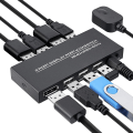 Miniatyrbillede 2 af 5: Displayport Kvm Switch, 4k@60hz Dp Usb Switcher til 2 computere Dele Tastatur Mus Printer Og Ult Photo Color
