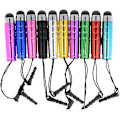 Miniatyrbild 1 av 4: Slumpmässig färgpack med 10 mini infällbar resistiv pekskärm Stylus Penna för smartphone Tablet PC Slumpmässig färg