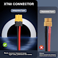Miniatyrbillede 5 af 5: Xt60 splitter forlængerkabel 1 hun til 3 han stikadapter [xc]