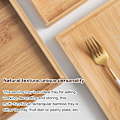 Miniatyrbild 5 av 6: Bambu serveringsbricka rektangulär frukostbricka i trä Serveringsfat rektangulär träbricka