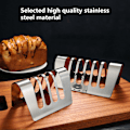 Miniatyrbillede 5 af 5: Toastholder Food Grade Rustfast rustfrit stål Toaststativ Flere skivehuller Brødstativ Gadget Køkkentilbehør b