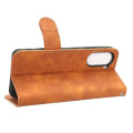Miniatyrbilde 3 av 5: For Zte Blade V40 Design Anti-drop Tpu+pu Lær Telefonveske Stativ Lommebok Skin-touch Feeling Cover Brown