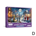 Miniatyrbillede 1 af 11: Pusseladventskalender 2023 Julpusselbitskalendrar D one-size